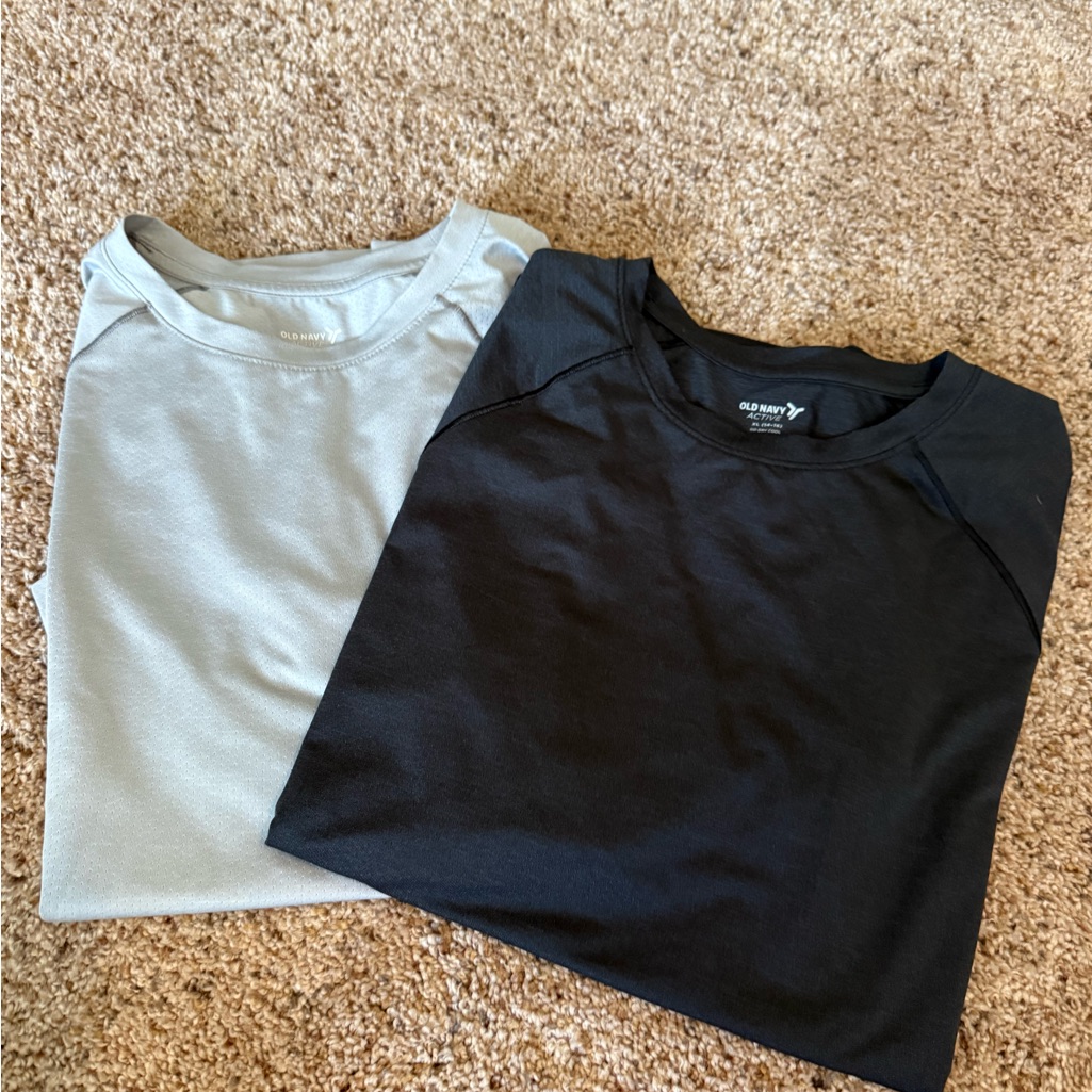Black And Gray Dri Fit Athletic Shirts